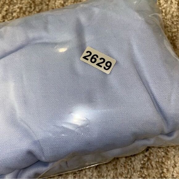 🚨 3 for $25 - BAR III Sleeveless Asymmetrical-Drape Dress, Light Blue - Picture 9 of 9